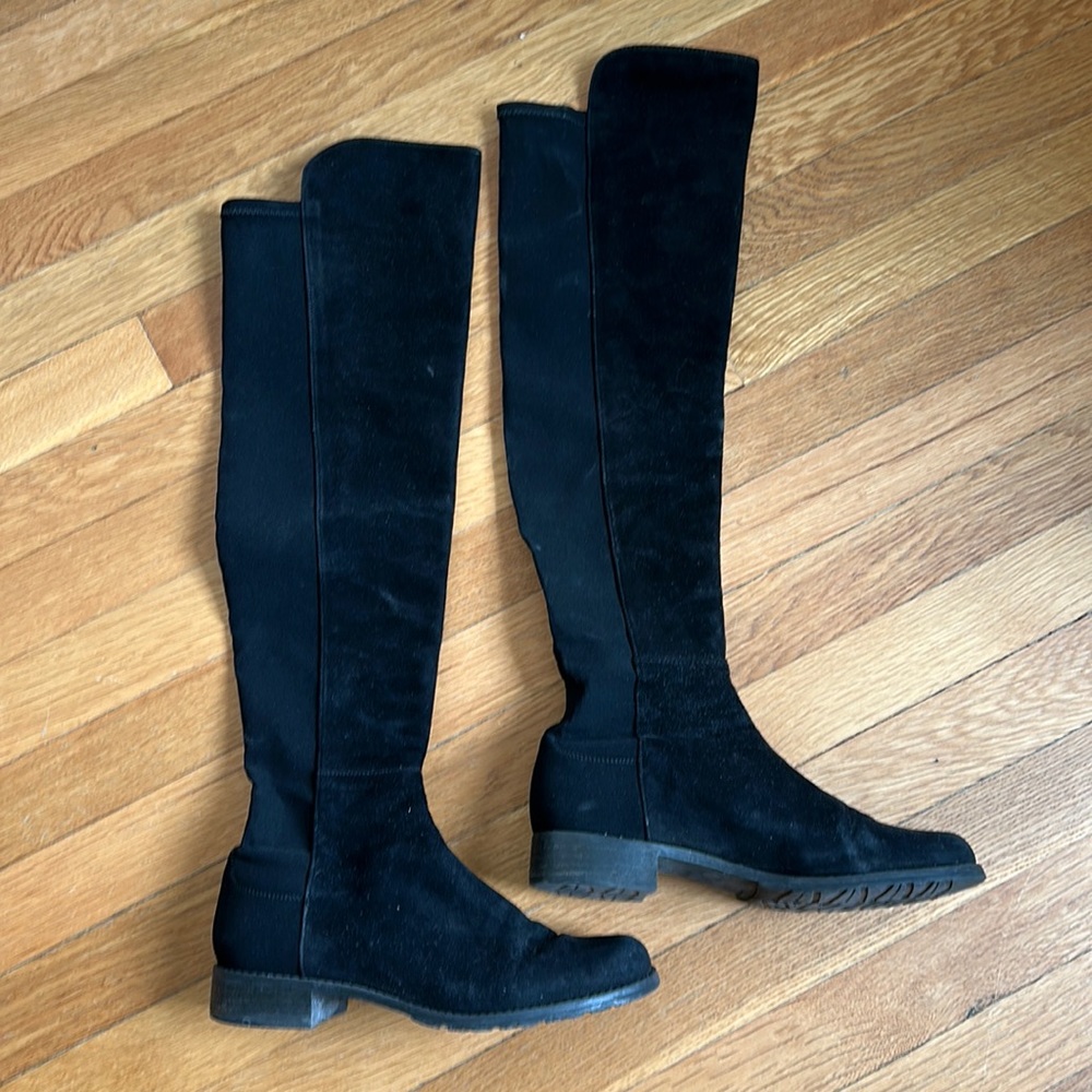 Black suede 50/50 boots.